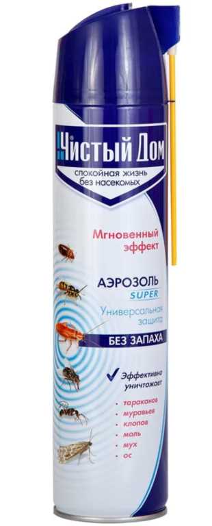 Что входит в состав аэрозоля от клопов чистый дом?