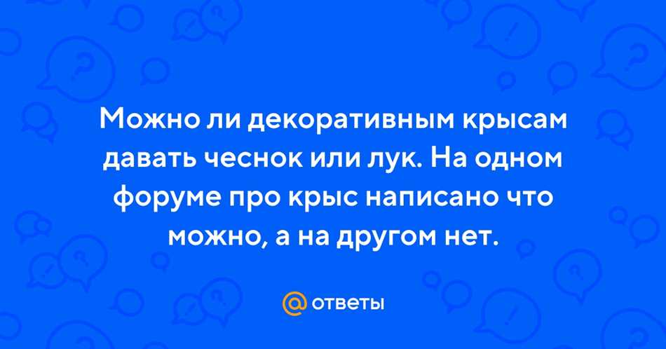 Пищевые привычки крыс