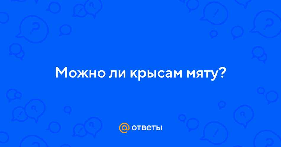 Изменения в организме крыс после употребления мяты