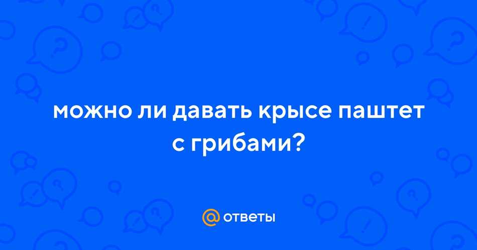 Крысы и паштет: совместимость